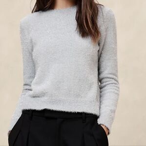 NWT - Banana Republic Silver Color Tinsel Pullover Sweater - Size XXL